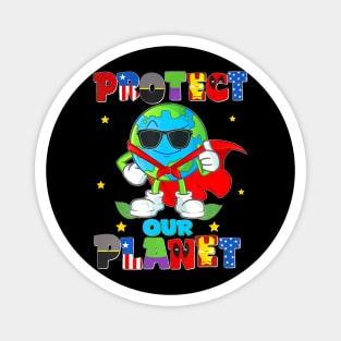 Protect Our Planet Cute Earthday Teacher Kids Magnet